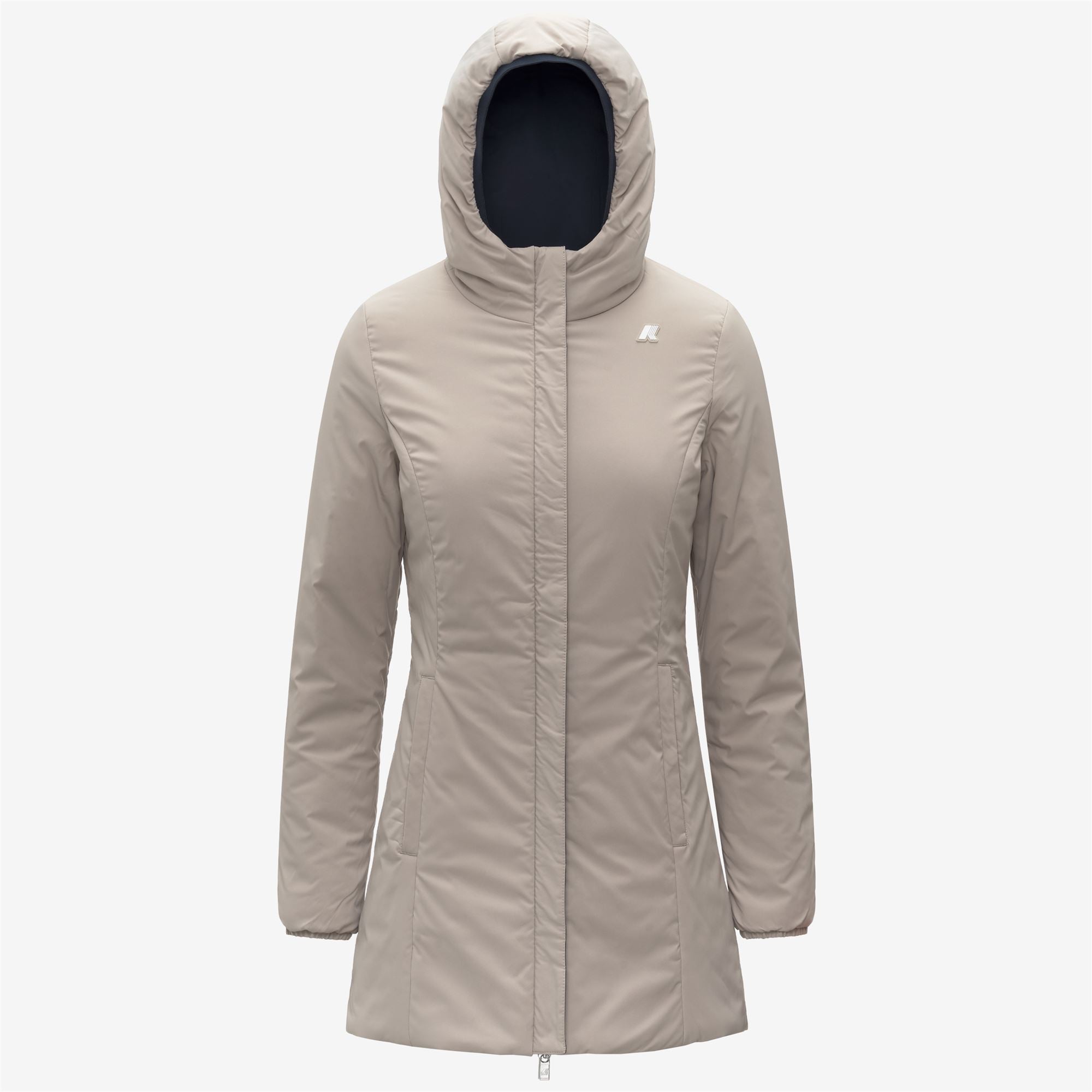 Jackets_WOMAN_DENISE ST WARM DOUBLE_Mid_Blue Depth - Beige Cashmere - Commercial 2