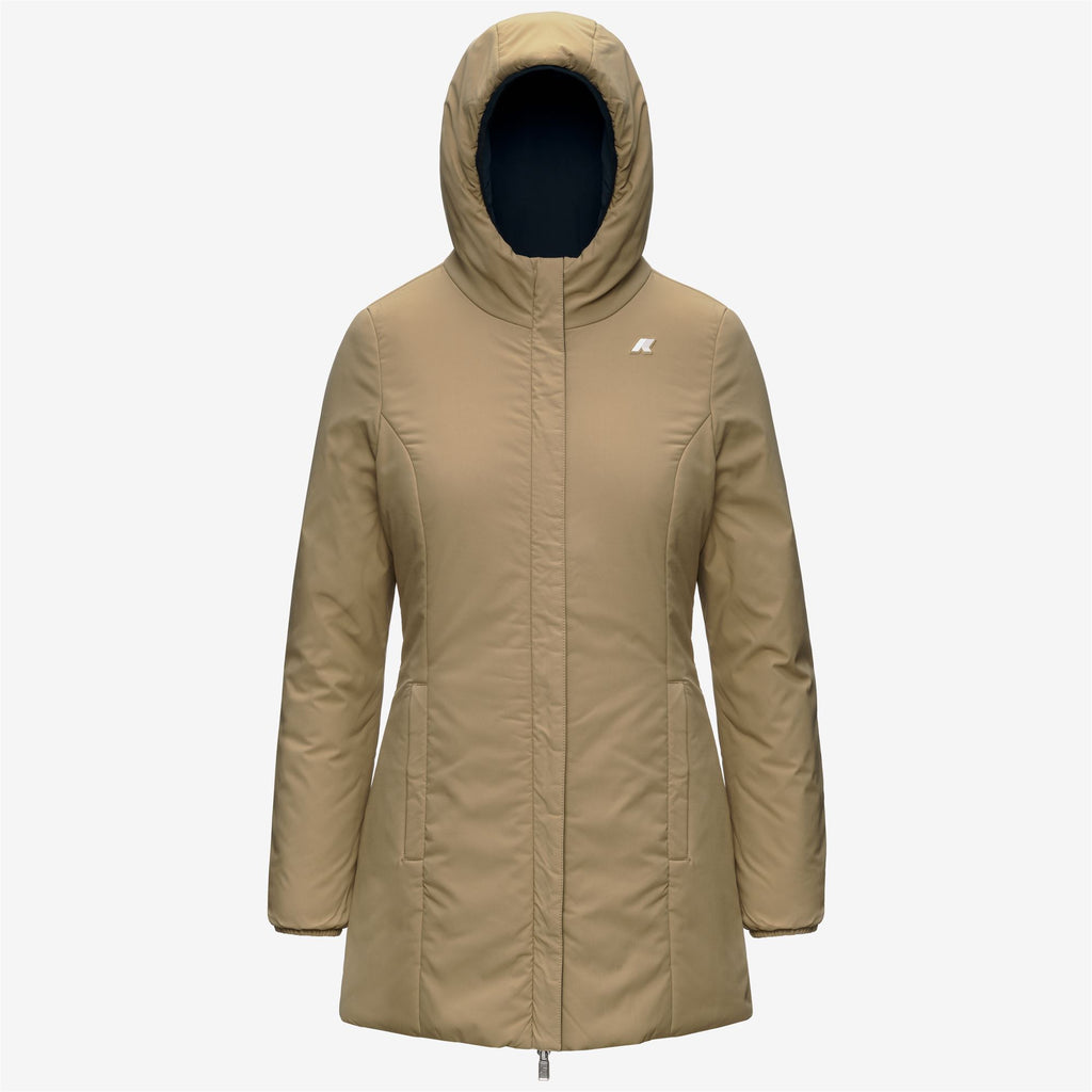 Jackets_Woman_DENISE ST WARM DOUBLE_Mid_Blue Depth - Beige Khaki - Commercial 2