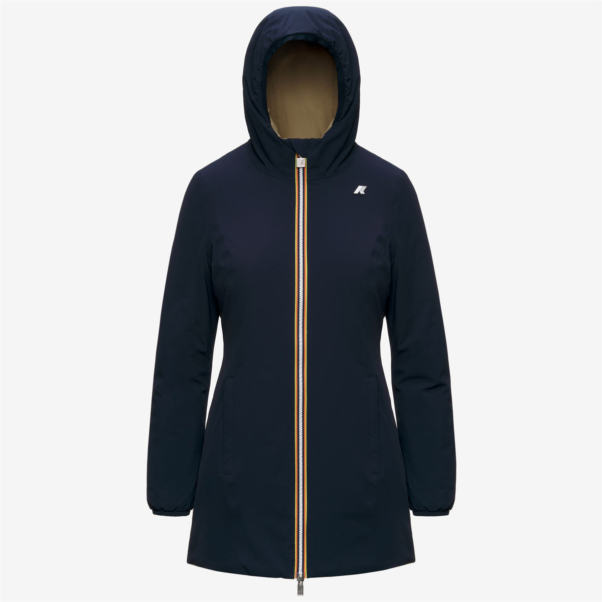 Jackets_Woman_DENISE ST WARM DOUBLE_Mid_Blue Depth - Beige Khaki - Commercial 1