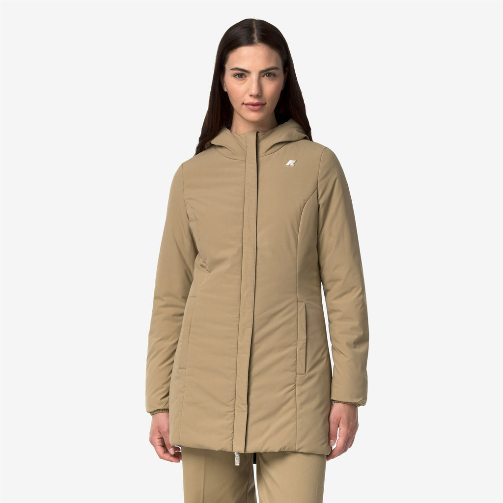 Jackets_Woman_DENISE ST WARM DOUBLE_Mid_Blue Depth - Beige Khaki - Commercial 3