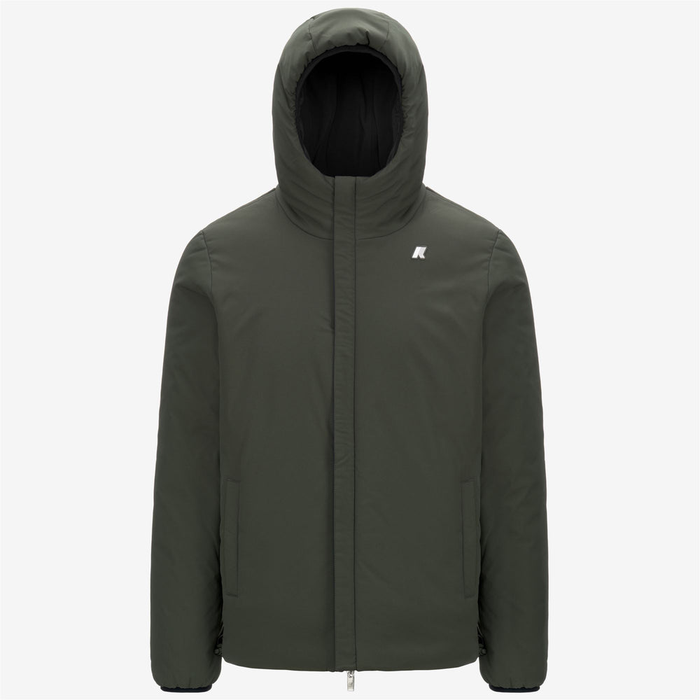 Jackets_MAN_JACK ST WARM DOUBLE_Short_Black Pure - GREEN BLACKISH - DressedFront