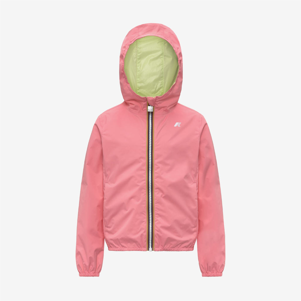 Jackets_Girl_P. LILY PLUS.2 DOUBLE_Short_Pink Geranium - Yellow Lime - Commercial 1