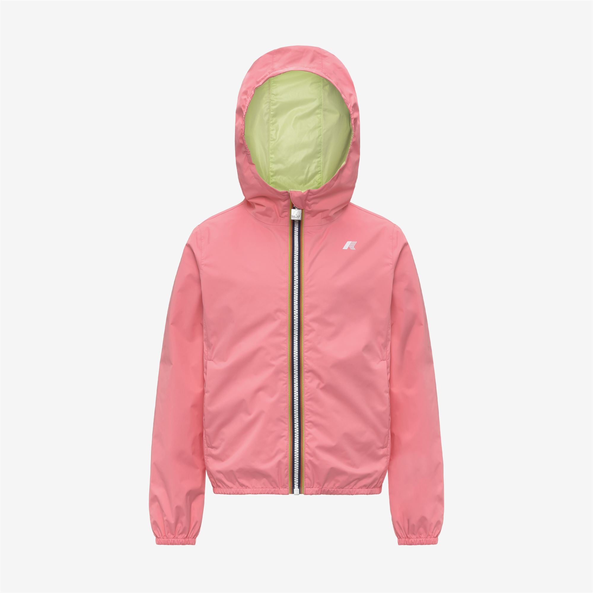 Jackets_Girl_P. LILY PLUS.2 DOUBLE_Short_Pink Geranium - Yellow Lime - Commercial 1