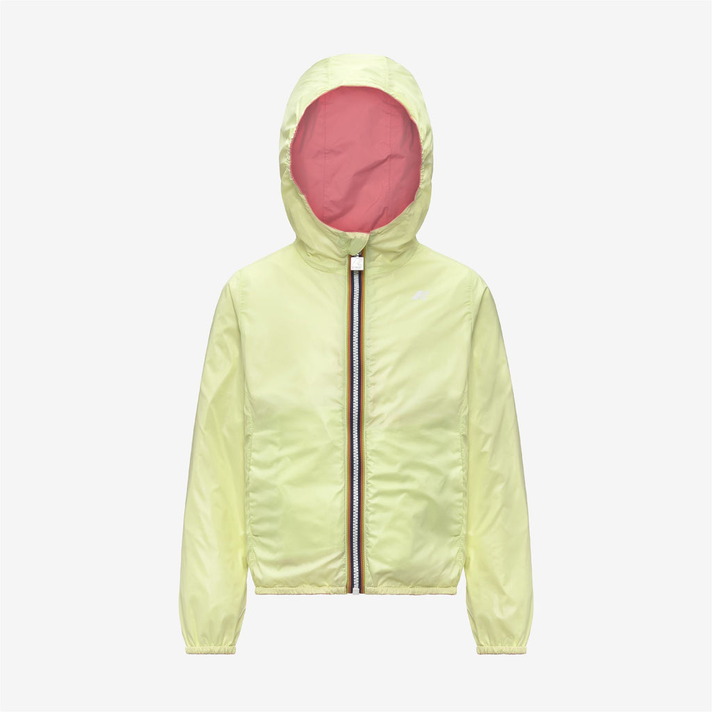 Jackets_Girl_P. LILY PLUS.2 DOUBLE_Short_Pink Geranium - Yellow Lime - Commercial 2