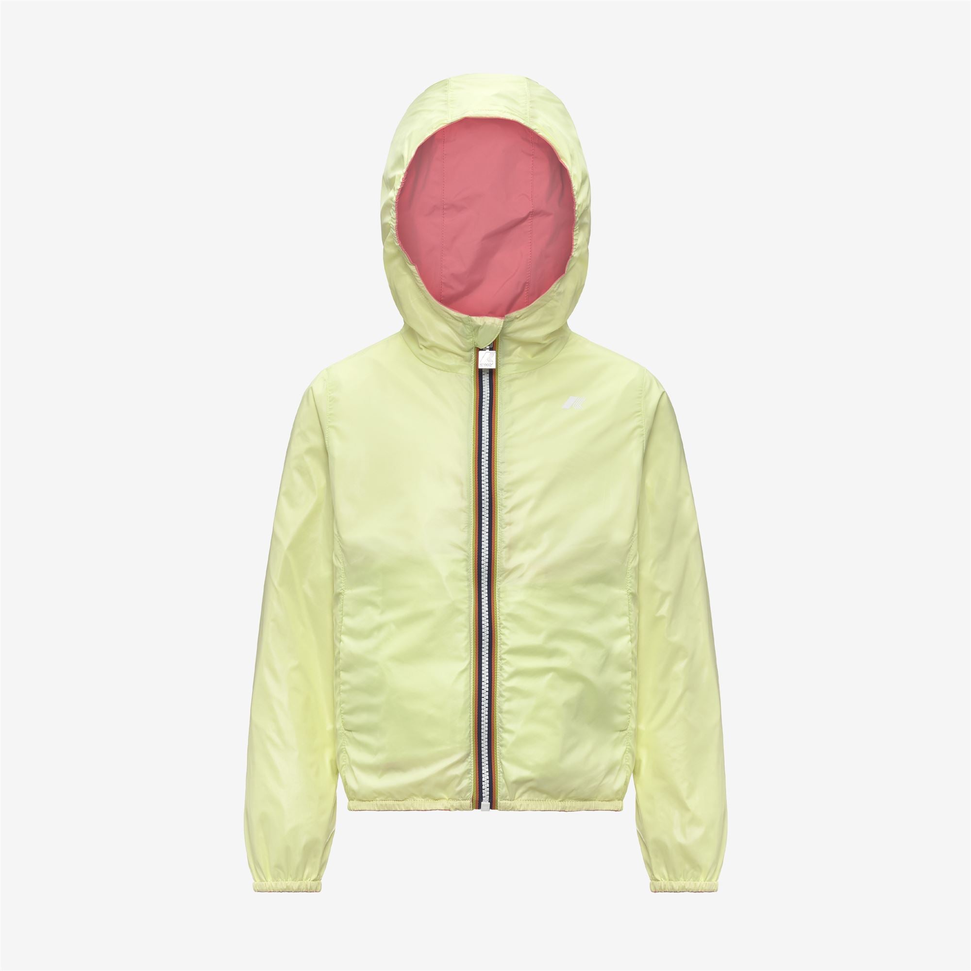 Jackets_Girl_P. LILY PLUS.2 DOUBLE_Short_Pink Geranium - Yellow Lime - Commercial 2