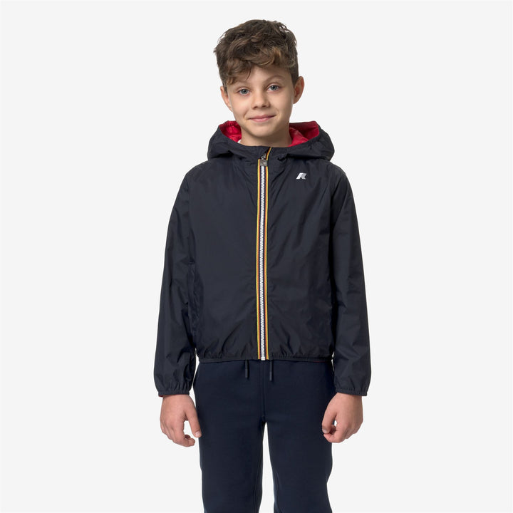 P. JAKE PLUS.2 REVERSIBLE - Jackets - Short - BOY - BLUE DEPTH-RED