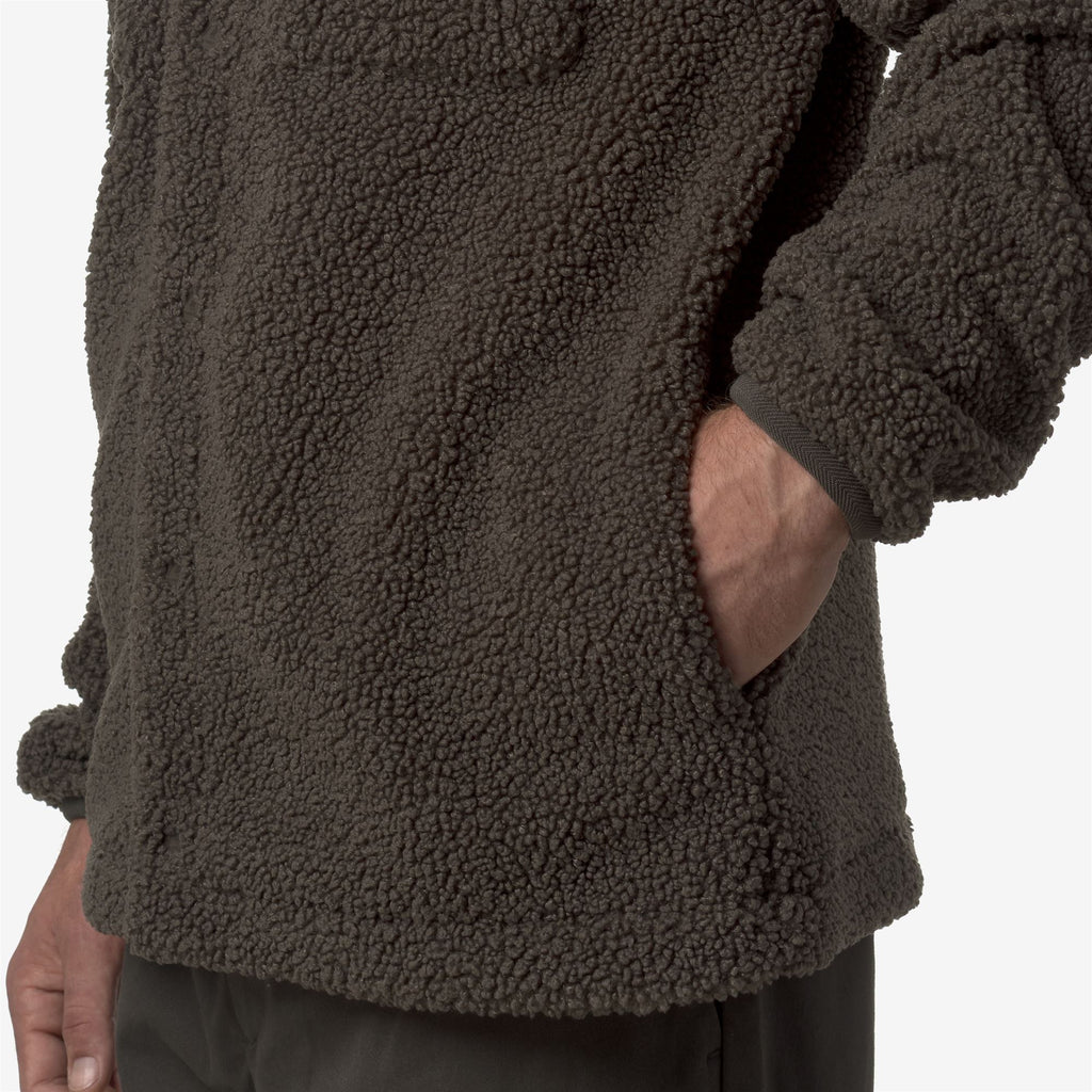 Fleece_MAN_CAMERON SHERPA POLAR_Jacket_Black Olive Combo - Black Olive - Commercial 7
