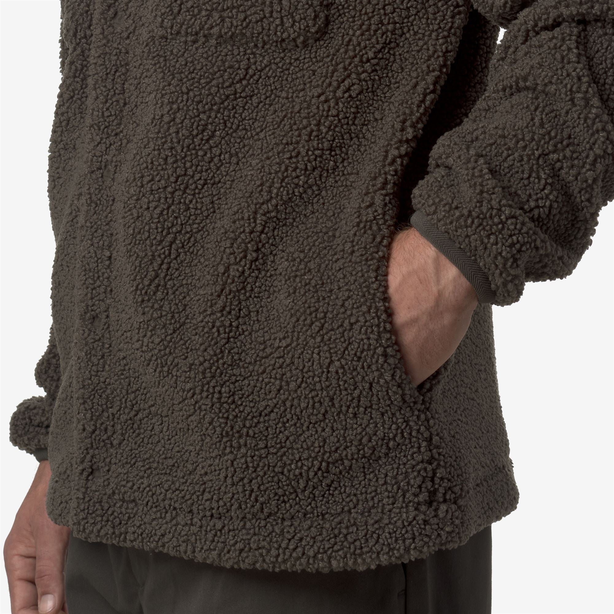 Fleece_MAN_CAMERON SHERPA POLAR_Jacket_Black Olive Combo - Black Olive - Commercial 7