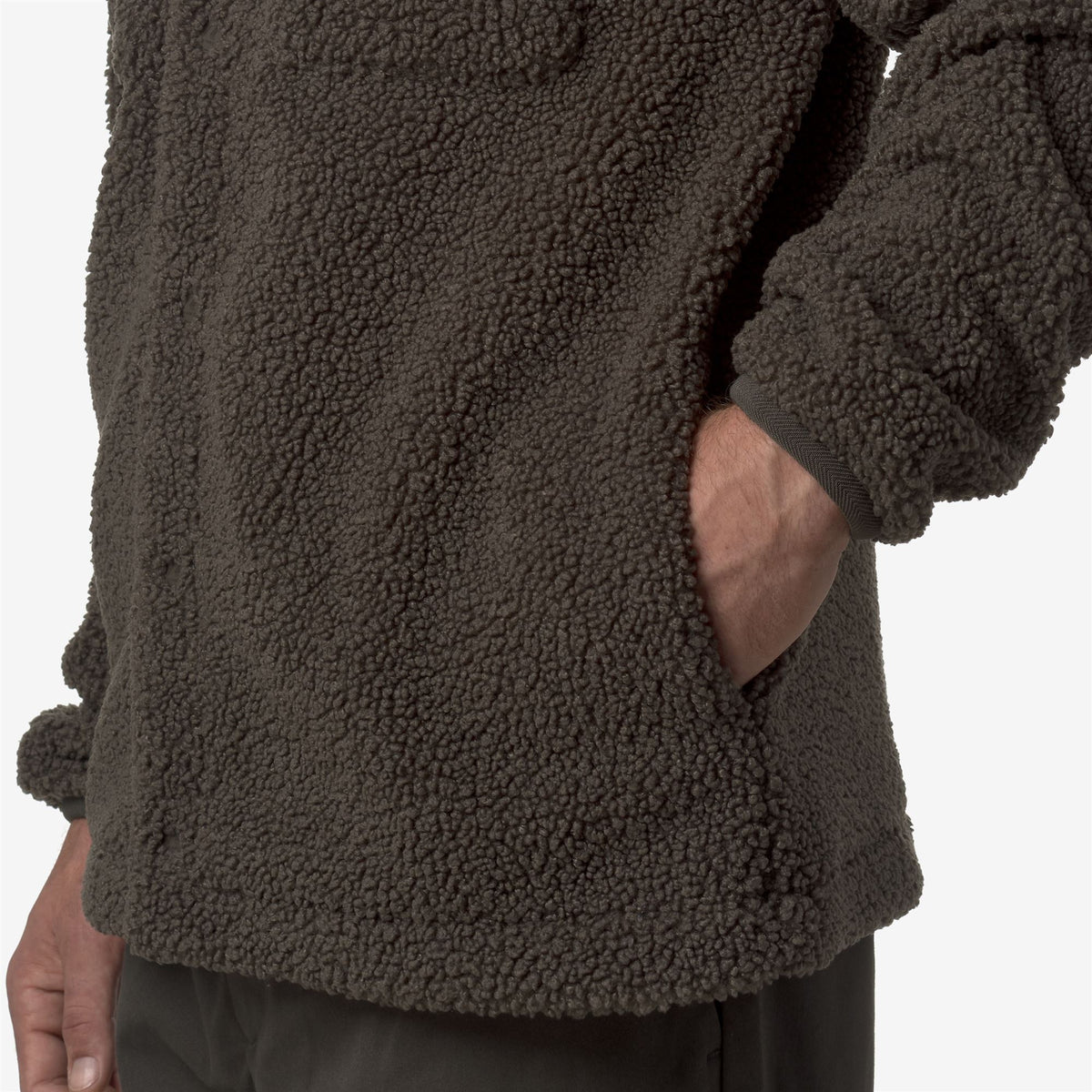 Fleece_MAN_CAMERON SHERPA POLAR_Jacket_Black Olive Combo - Black Olive - Commercial 7