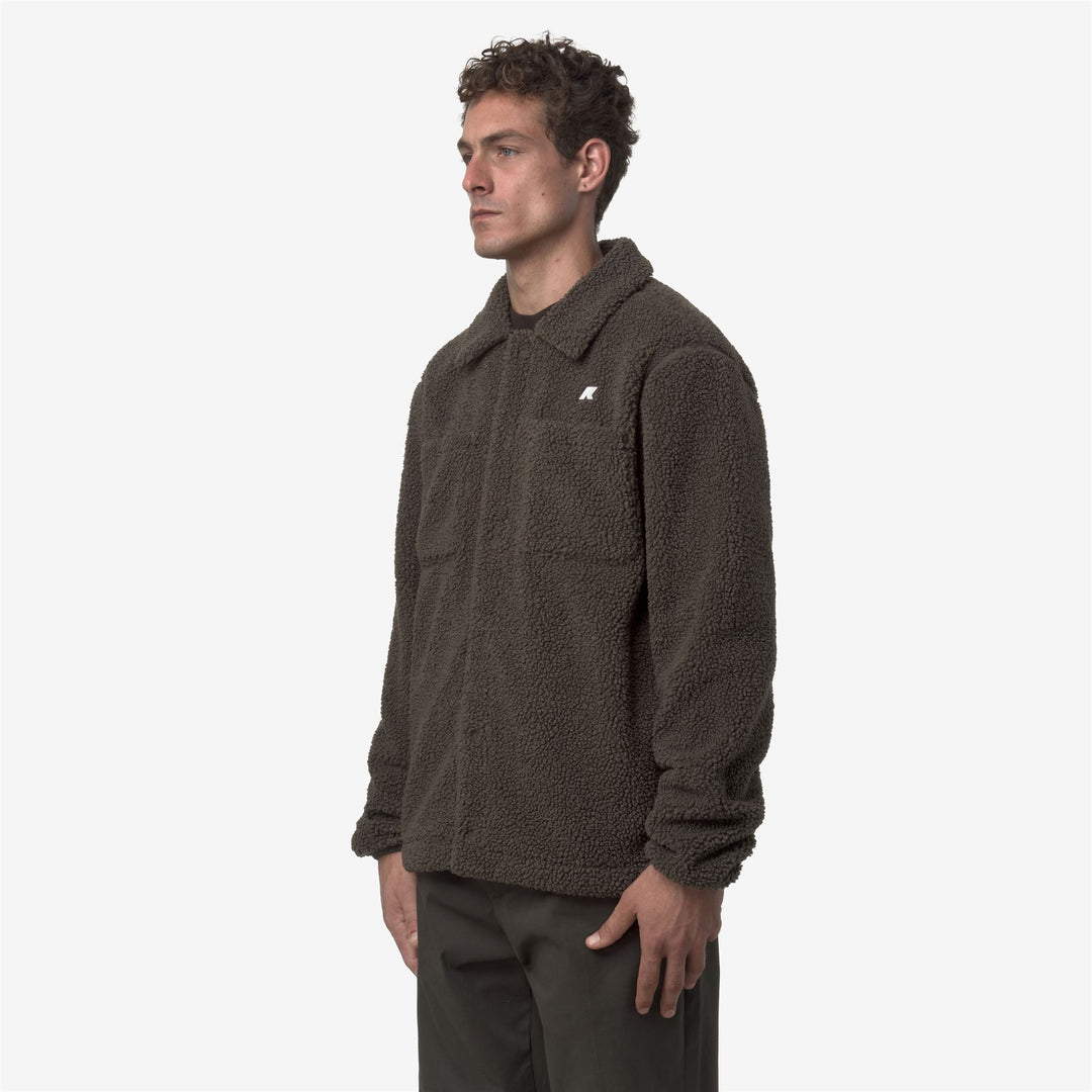 Fleece_MAN_CAMERON SHERPA POLAR_Jacket_Black Olive Combo - Black Olive - Detail