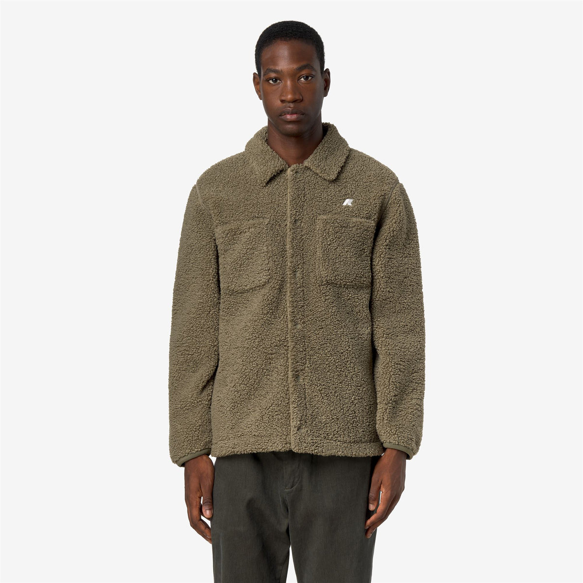Fleece_Man_CAMERON SHERPA POLAR_Jacket_Green Army-Green Army - Commercial 4