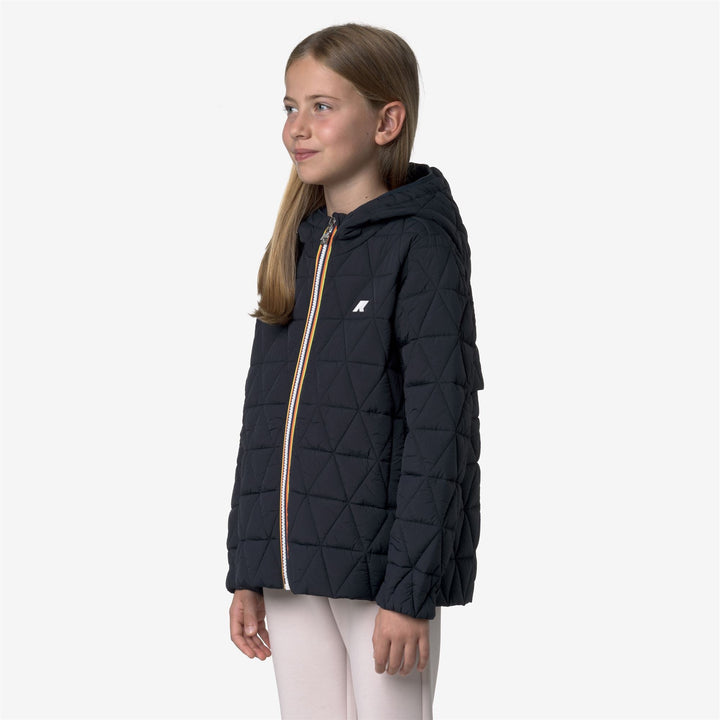 P. MADLAINE DIAMOND QUILTED WARM - Jackets - Short - GIRL - Blue Depth