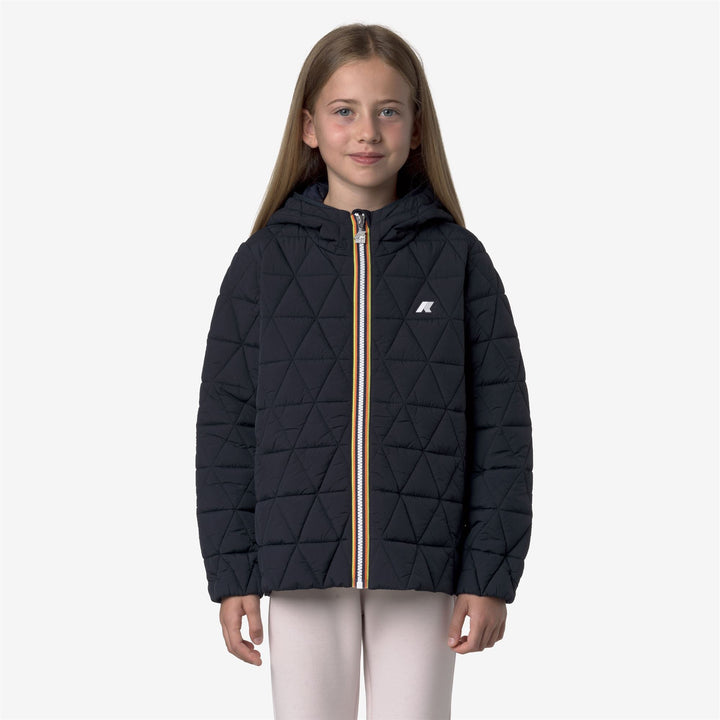 P. MADLAINE DIAMOND QUILTED WARM - Jackets - Short - GIRL - Blue Depth