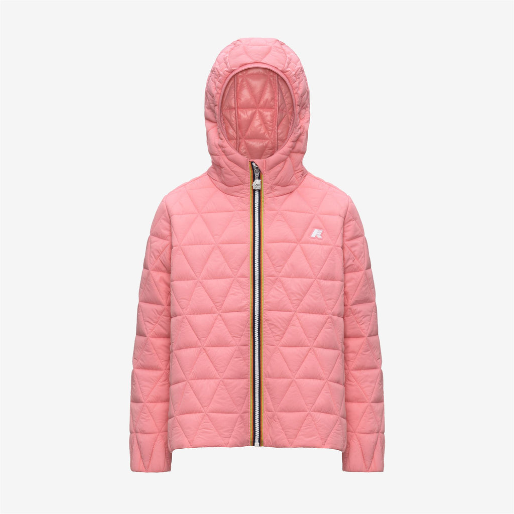 Jackets_Girl_P. MADLAINE DIAMOND QUILTED WARM_Short_Pink Geranium - Commercial 1