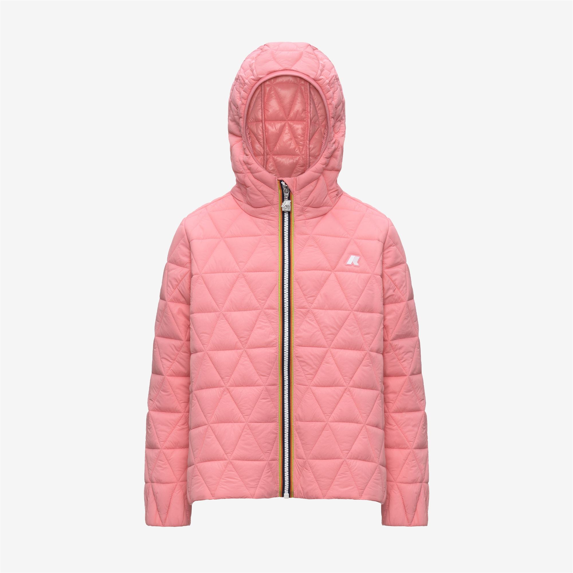 Jackets_Girl_P. MADLAINE DIAMOND QUILTED WARM_Short_Pink Geranium - Commercial 1