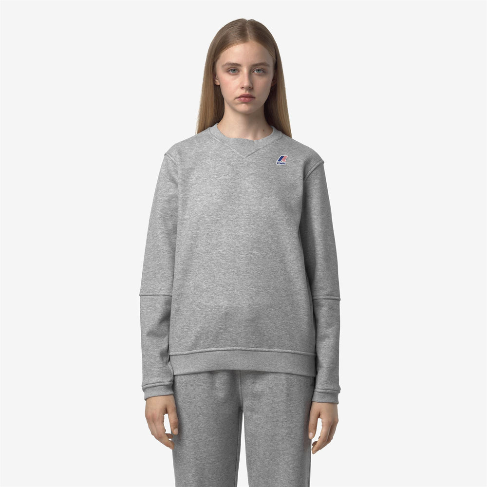 Fleece_UNISEX_NAEL BRUSHED PC_Jumper_Grey Melange Mid - DressedBack