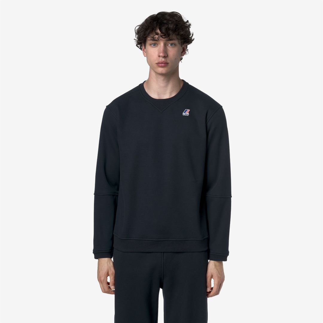 Fleece_UNISEX_NAEL BRUSHED PC_Jumper_Blue Depth - DressedBack