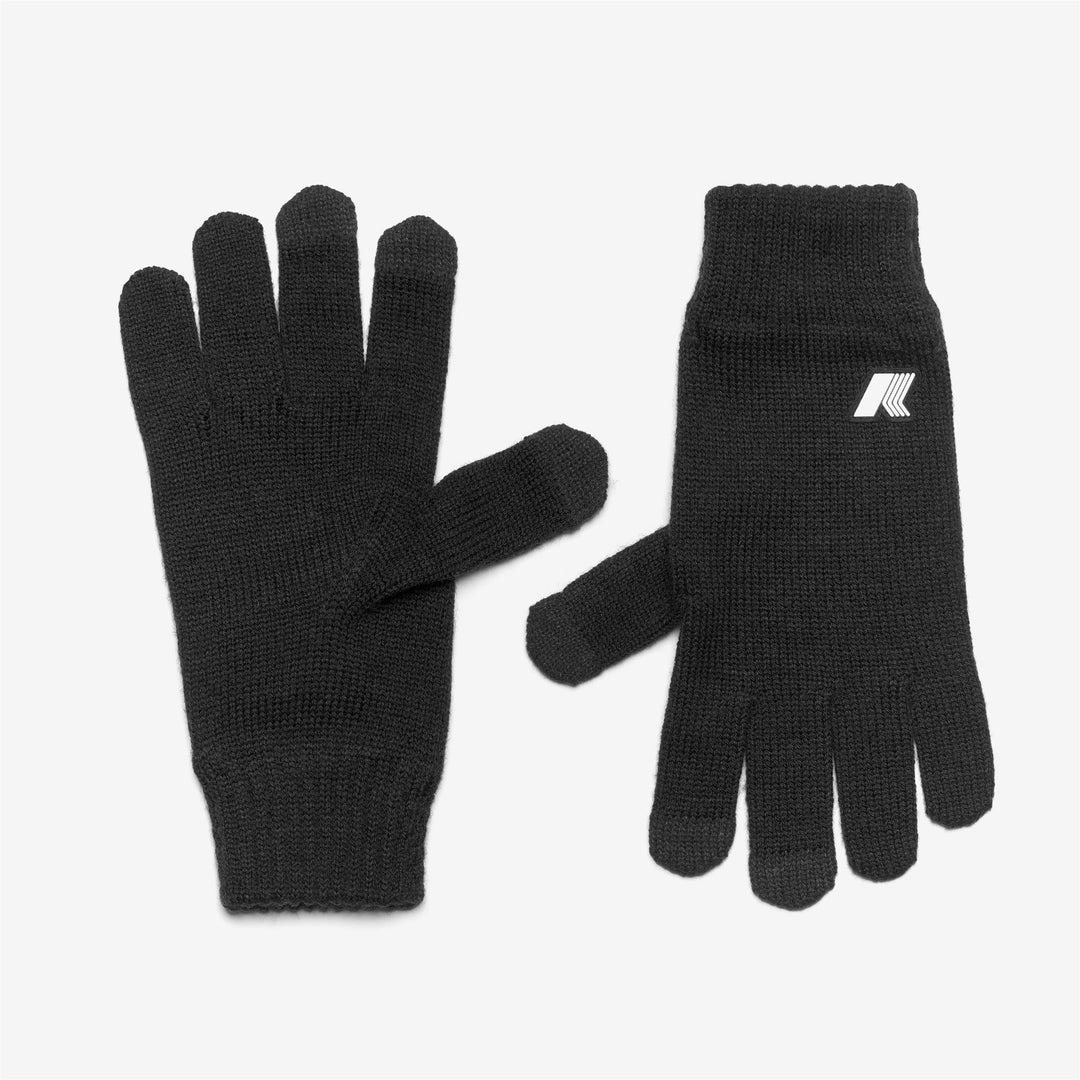 Gloves_UNISEX_ALFRED CARDIGAN STITCH WOOL_Glove_Black Pure Melange - Photo