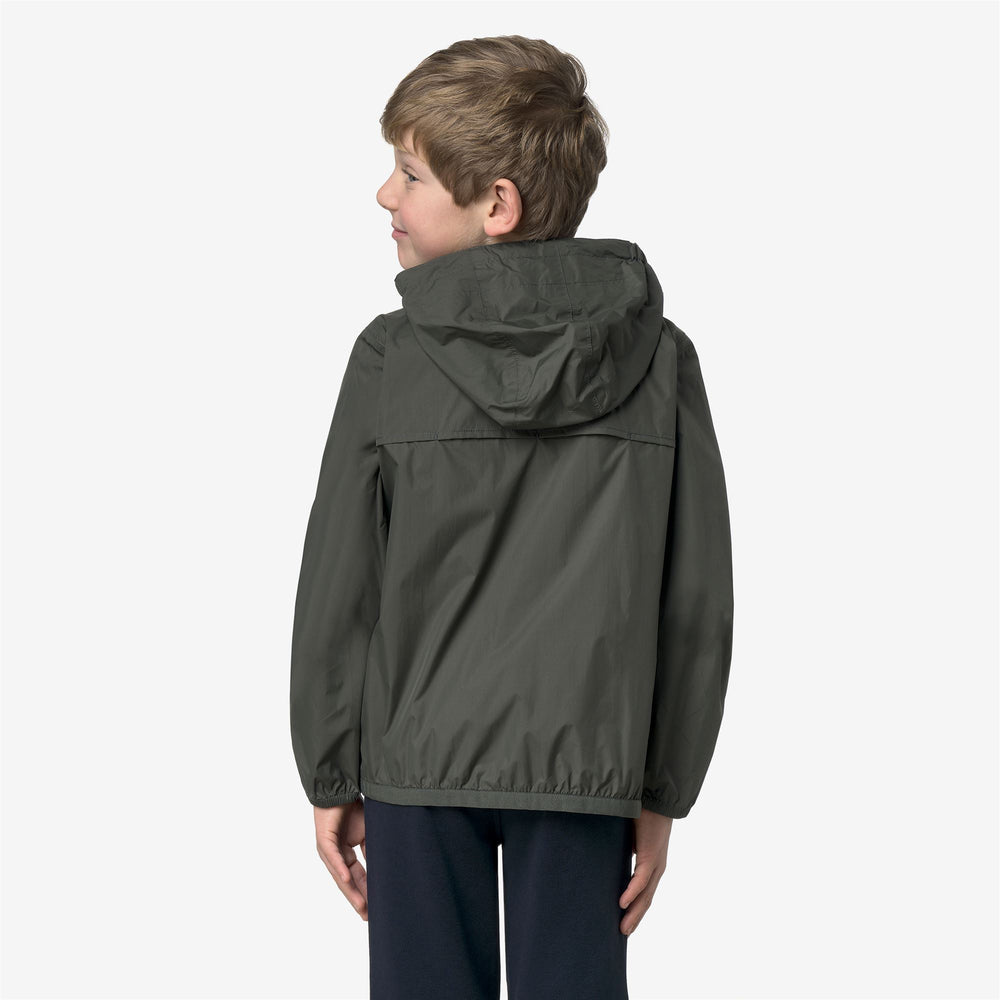 Jackets_KID UNISEX_P. LE VRAI 4.0 CLAUDE_Mid_GREEN BLACKISH - DressedFrontDouble
