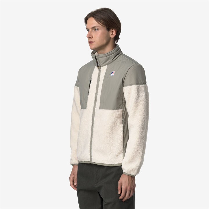 Fleece_UNISEX_SIXTE 4.0 ORSETTO_Jacket_Green Oak-Ecru - Detail