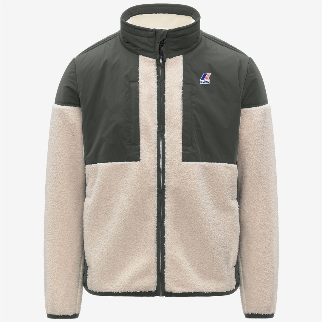 Fleece_UNISEX_SIXTE 4.0 ORSETTO_Jacket_GREEN BLACKISH--Ecru - Photo