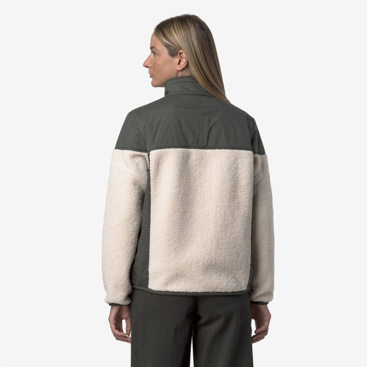 SIXTE 4.0 ORSETTO - Fleece - Jacket - UNISEX - GREEN BLACKISH--Ecru