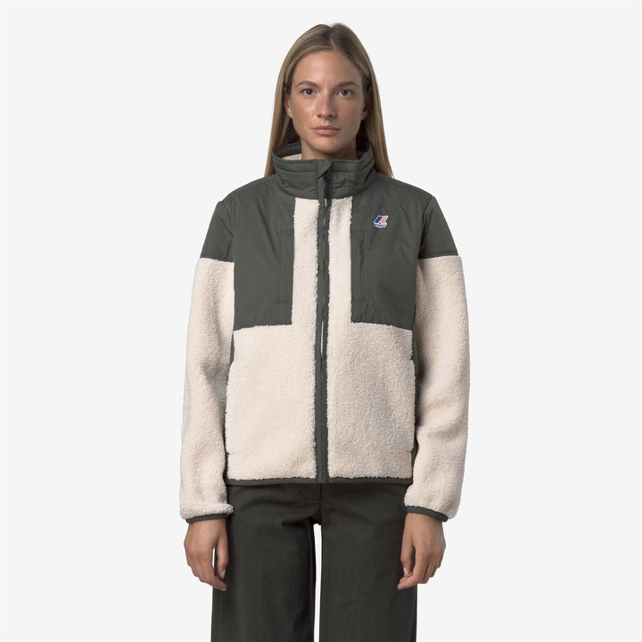 SIXTE 4.0 ORSETTO - Fleece - Jacket - UNISEX - GREEN BLACKISH--Ecru