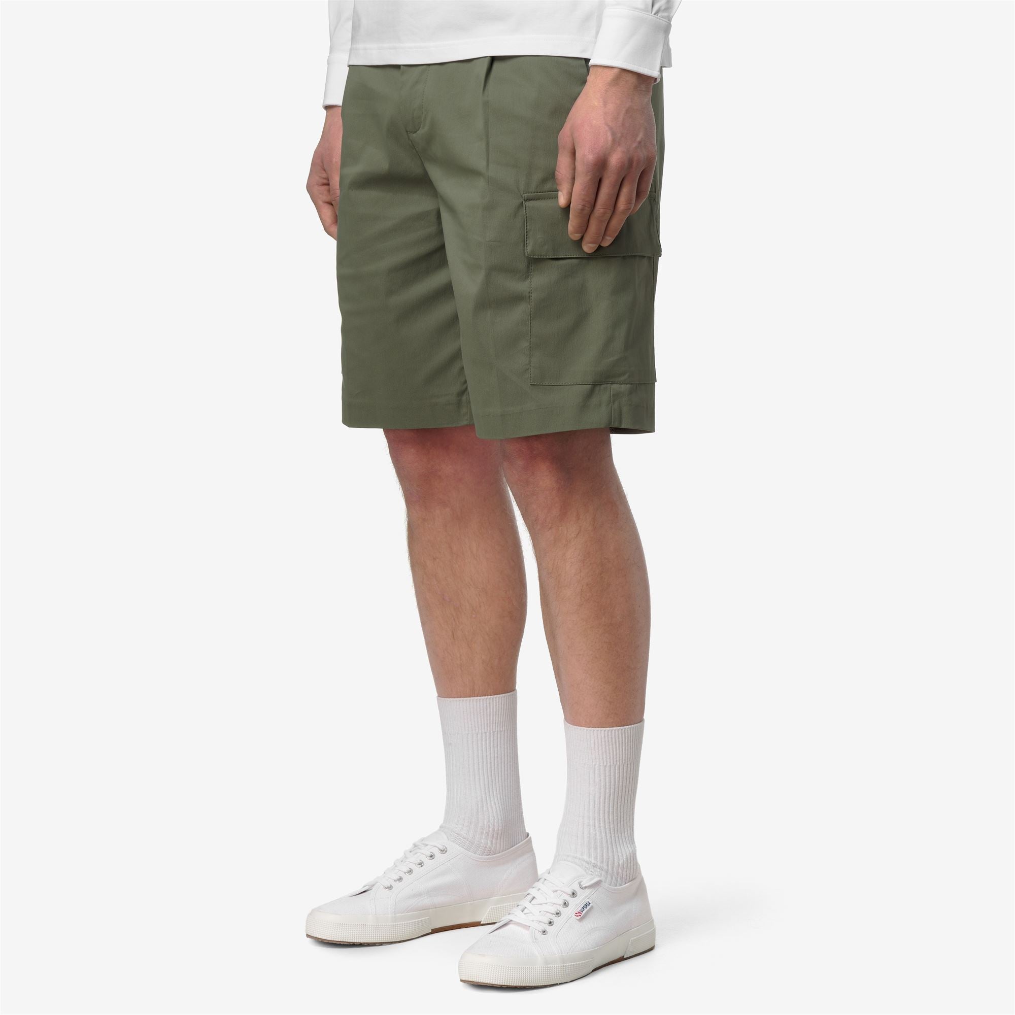 Shorts_MAN_SERJE TWILL TECH_Cargo_Green Lichen - Commercial 5