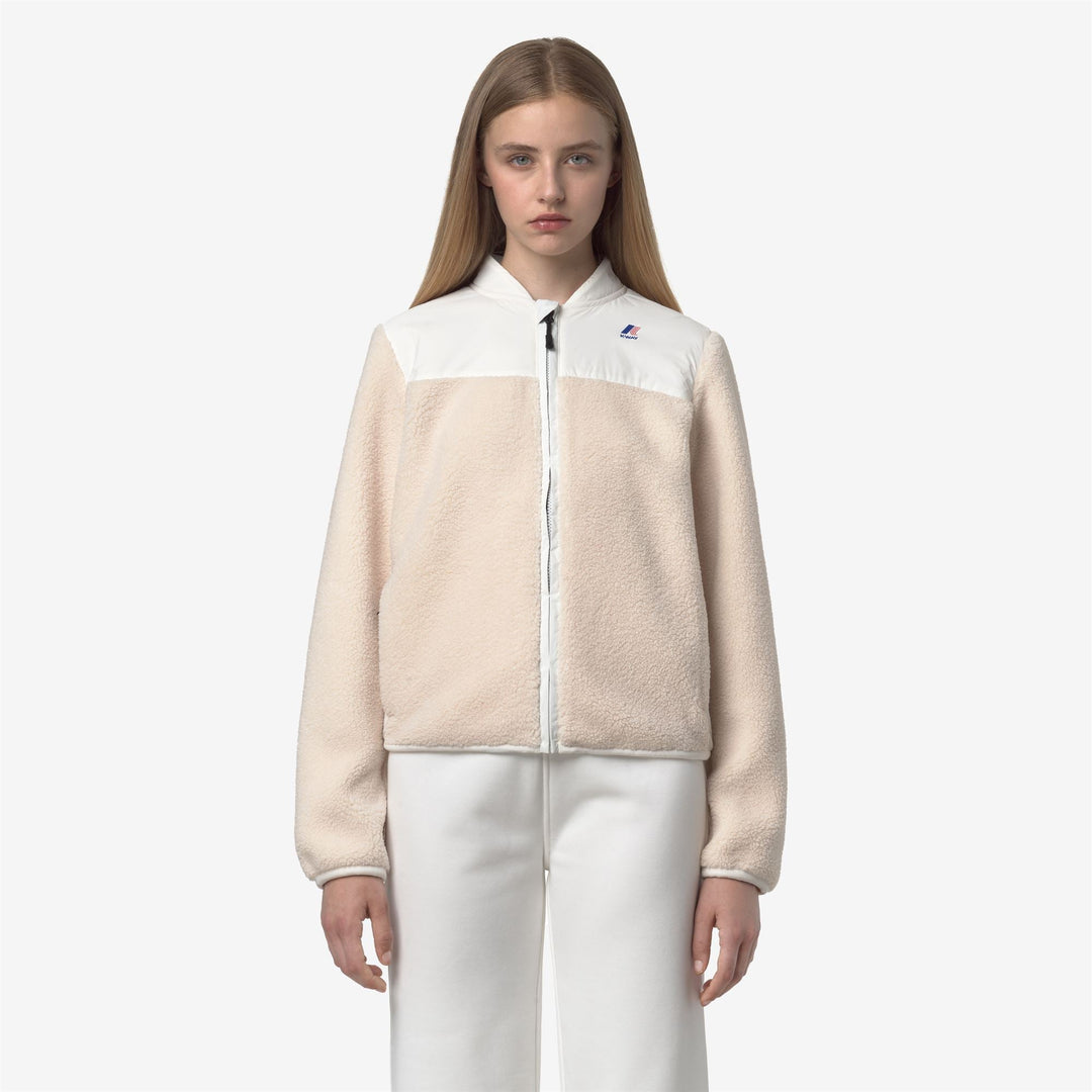 BERNARDINE 4.0 ORSETTO - Fleece - Jacket - WOMAN - White Gardenia-Ecru
