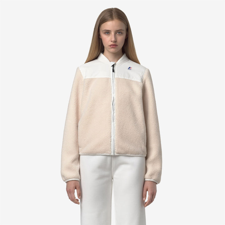 BERNARDINE 4.0 ORSETTO - Fleece - Jacket - WOMAN - White Gardenia-Ecru