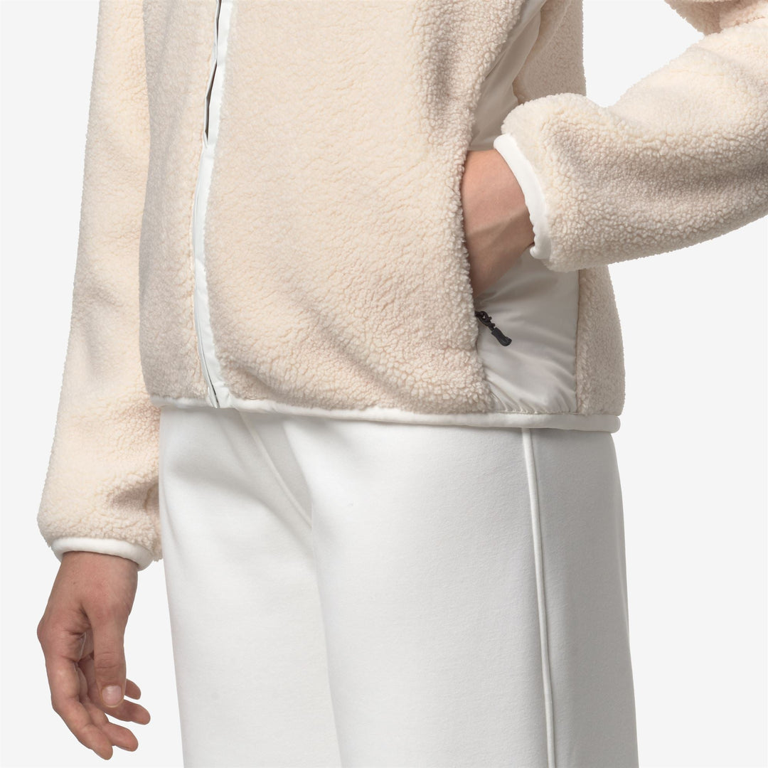 BERNARDINE 4.0 ORSETTO - Fleece - Jacket - WOMAN - White Gardenia-Ecru