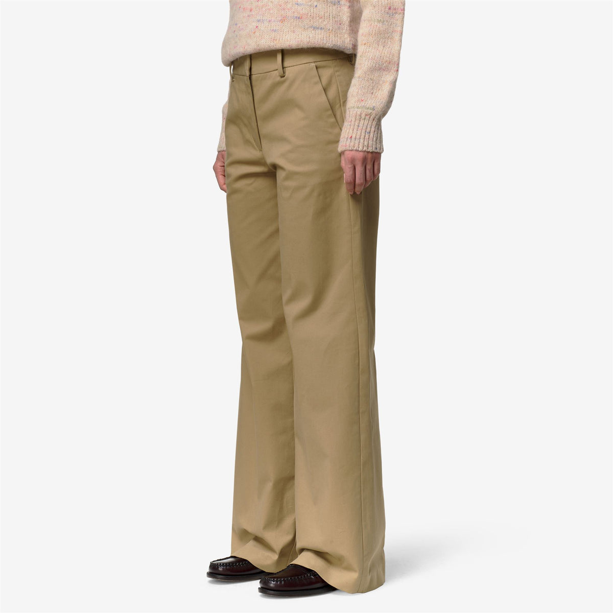 Pants_Woman_TYANNE TWILL TECH PEACH_Chino_Beige Khaki - Commercial 5