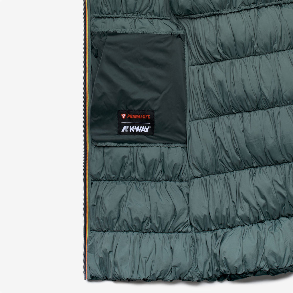 Jackets_Woman_JIN MAXI RUFFLES_Long_Green Balsam - Commercial 2
