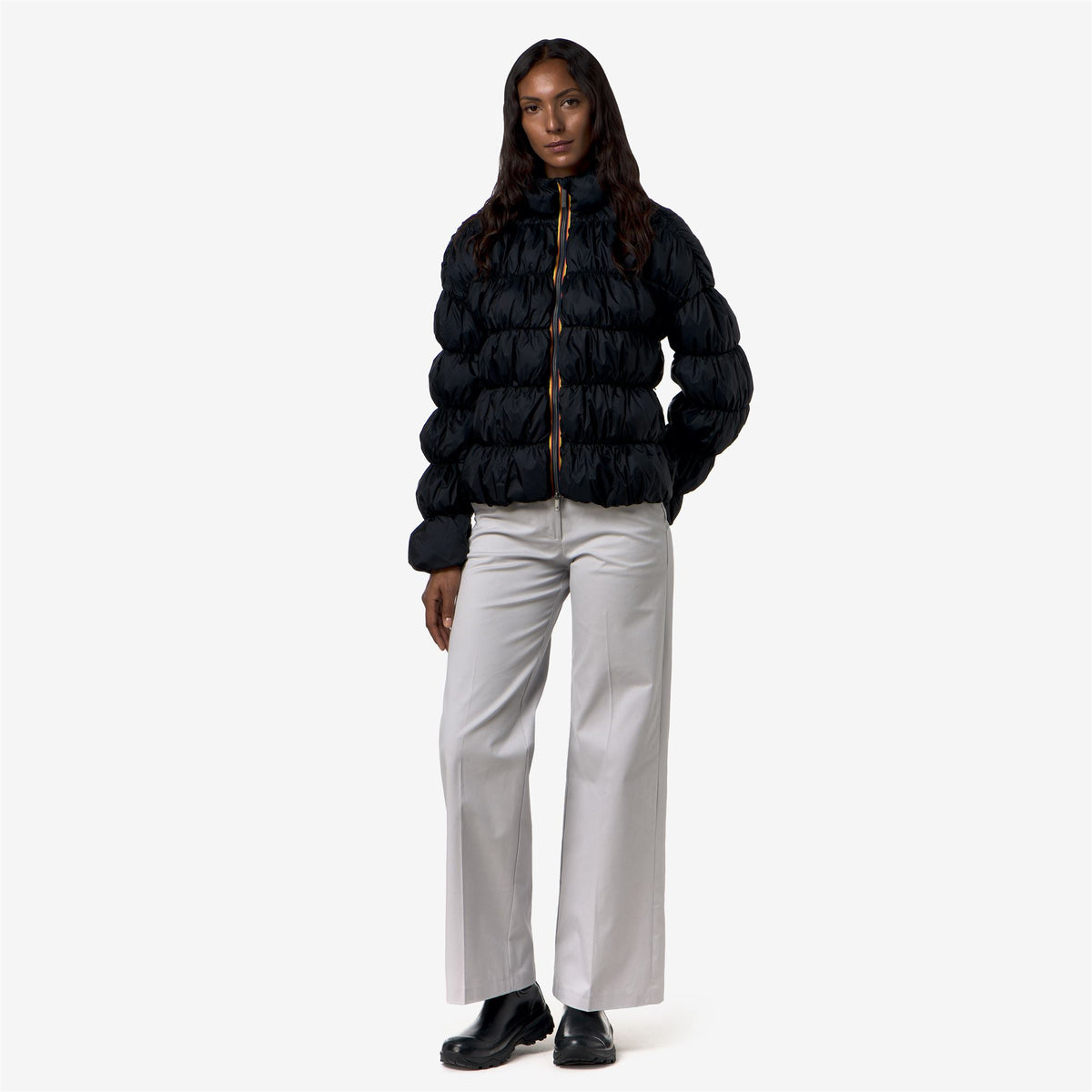 Jackets_Woman_FRAYN MAXI RUFFLES_Short_Blue Depth - Commercial 7