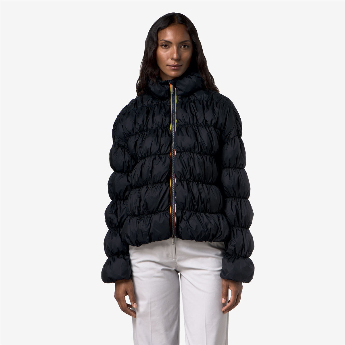 Jackets_Woman_FRAYN MAXI RUFFLES_Short_Blue Depth - Commercial 4