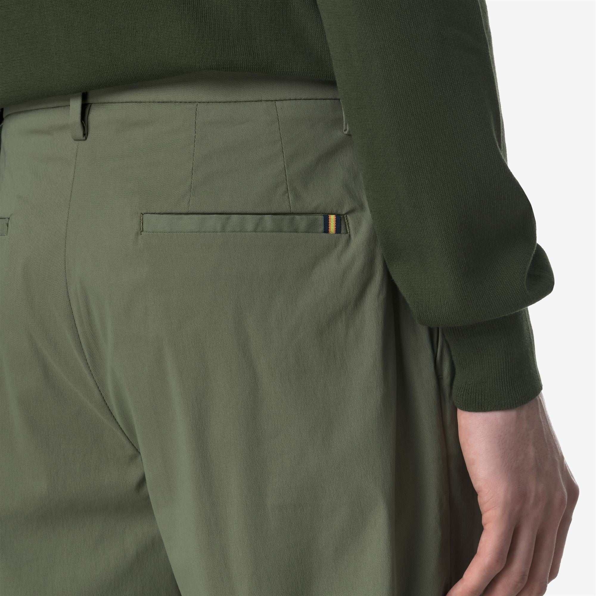 Pants_MAN_RALPH TWILL TECH_Chino_Green Lichen - Commercial 7