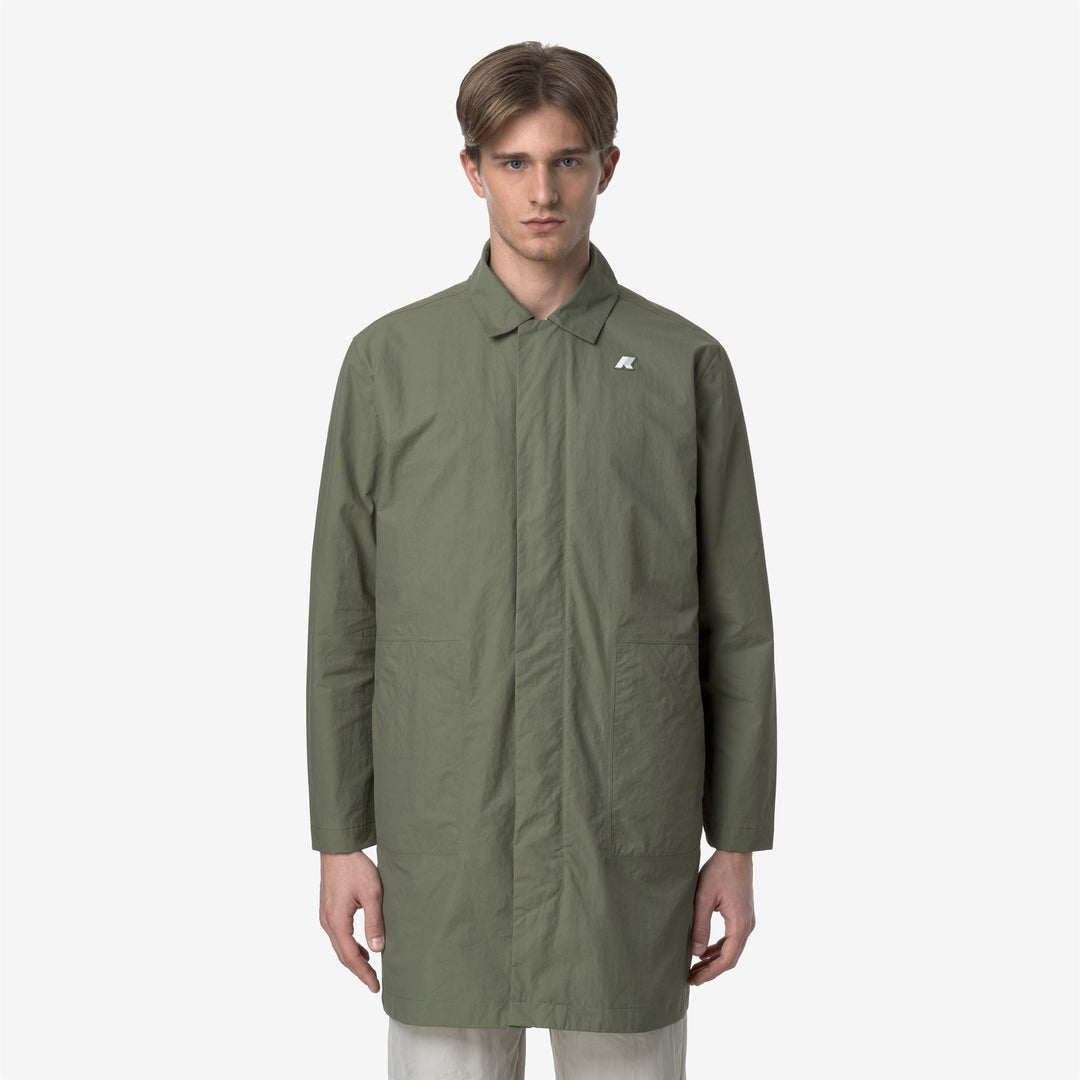 KENLEY COTTON NYLON - Jackets - 3/4 LENGTH - MAN - GREEN LICHEN