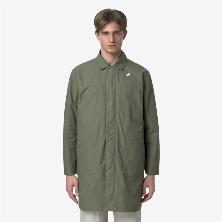 KENLEY COTTON NYLON - Jackets - 3/4 LENGTH - MAN - GREEN LICHEN