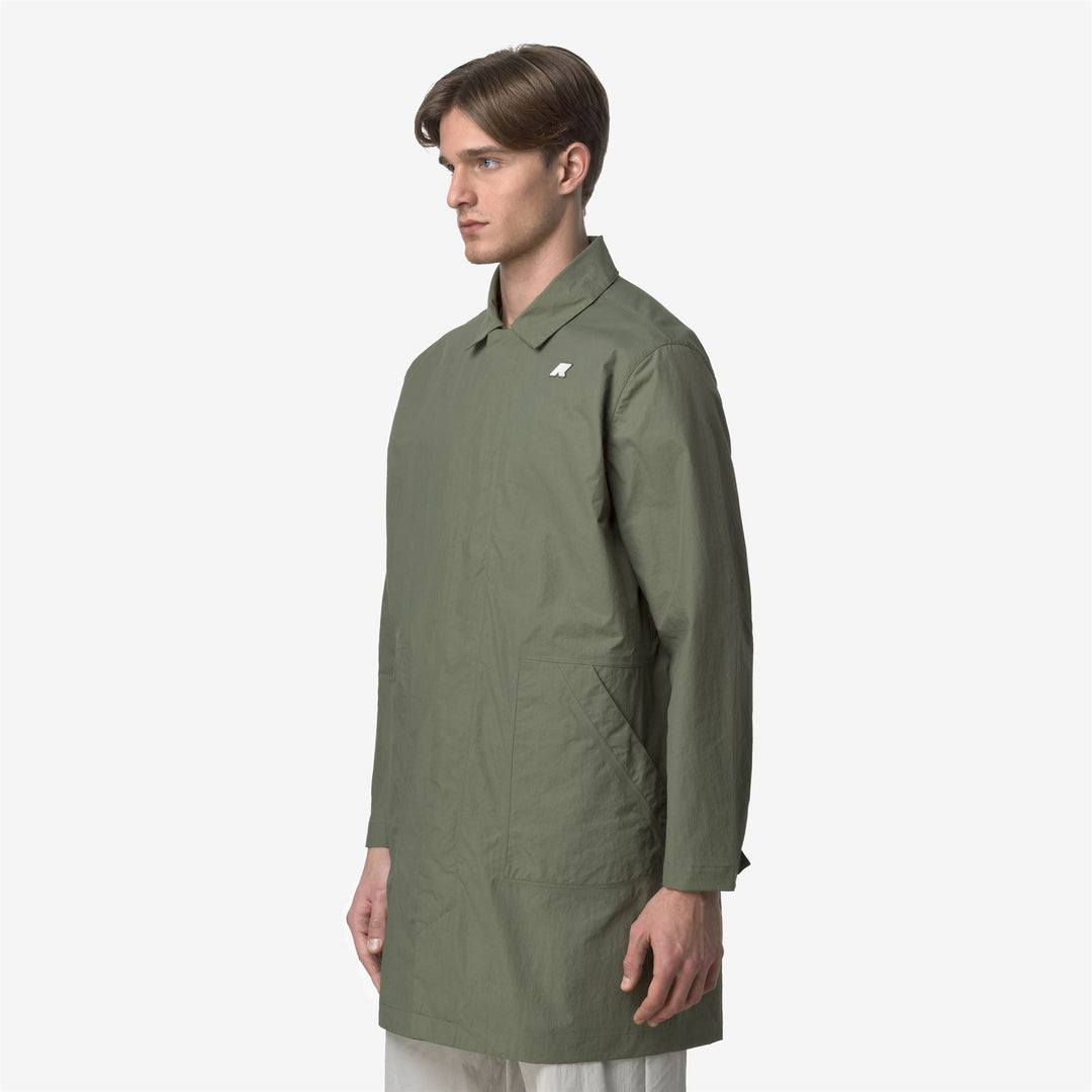 KENLEY COTTON NYLON - Jackets - 3/4 LENGTH - MAN - GREEN LICHEN