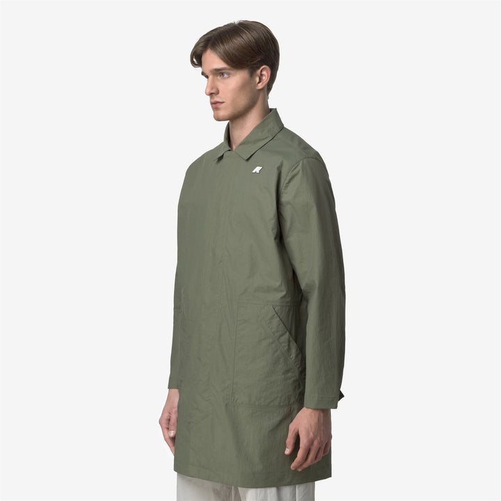 KENLEY COTTON NYLON - Jackets - 3/4 LENGTH - MAN - GREEN LICHEN