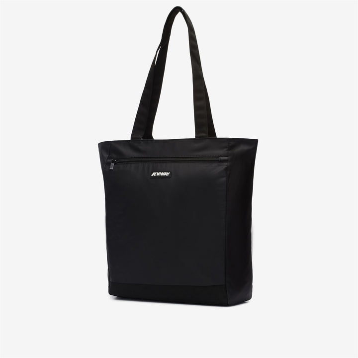 Bags_UNISEX_ELLIANT_Shopping Bag_Black Pure - DressedFront