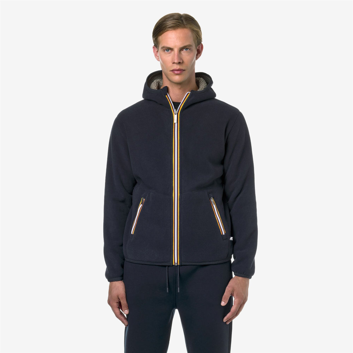 Fleece_Man_JACK SHERPA POLAR DOUBLE_Jacket_Blue Depth - Beige Taupe - Commercial 4