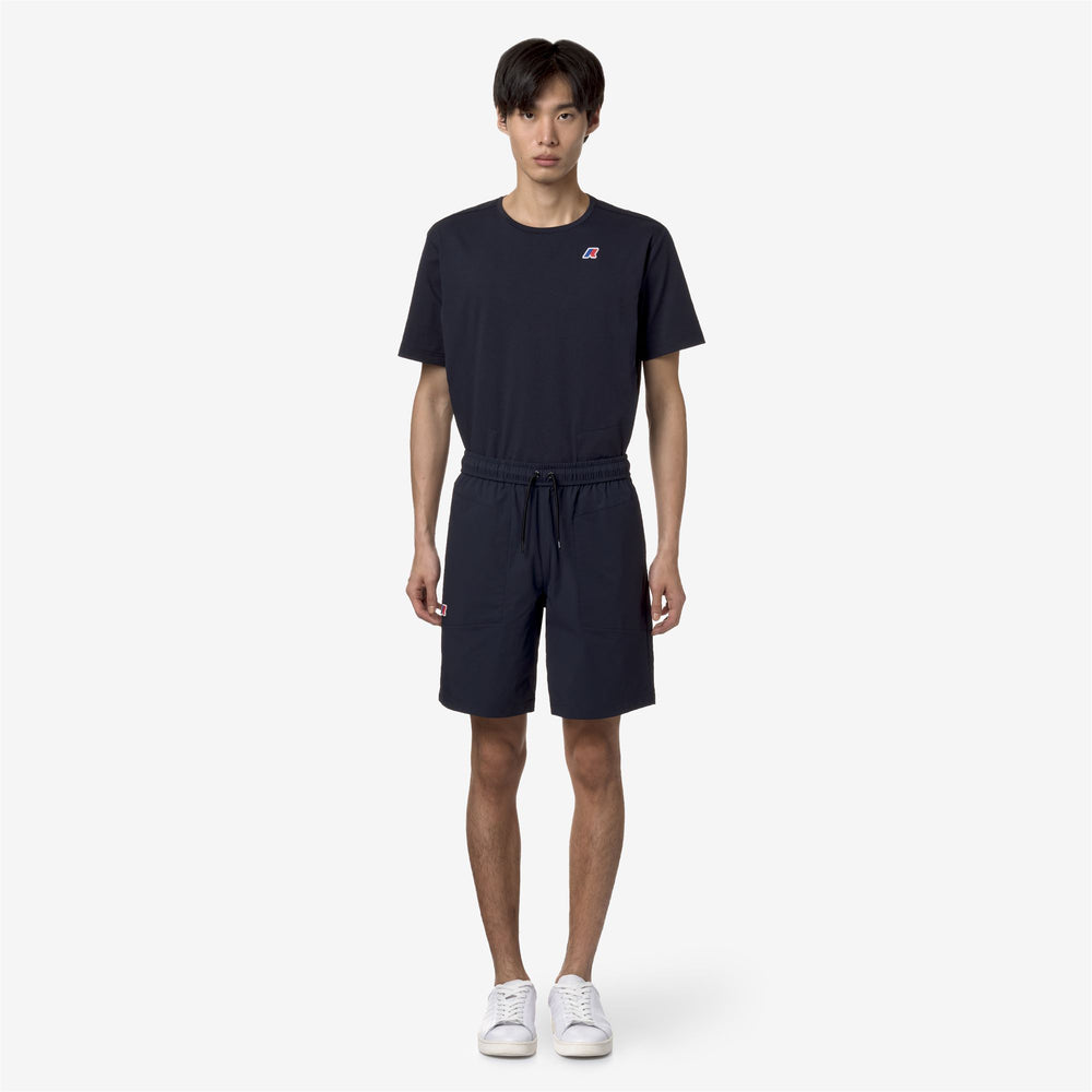 Shorts_UNISEX_NESTY TRAVEL_Sport Shorts_Blue Depth - DressedBack