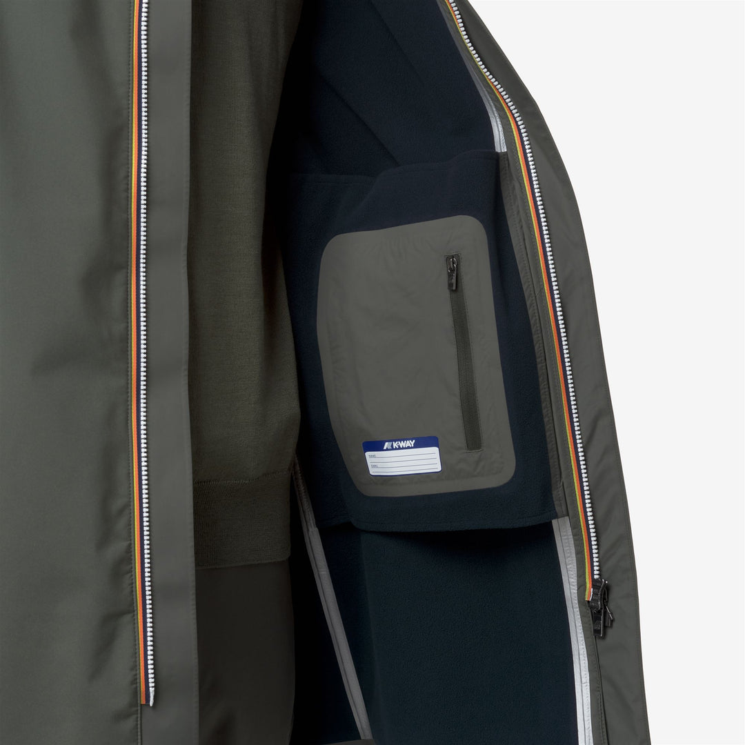 Jackets_MAN_THOMAS BONDED_Long_GREEN BLACKISH  - Blue Depth - DetailDouble