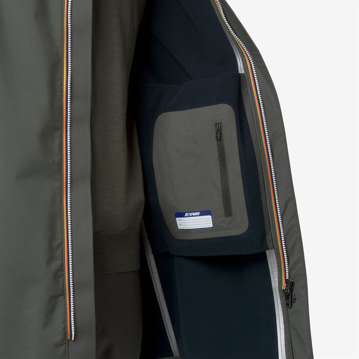 Jackets_MAN_THOMAS BONDED_Long_GREEN BLACKISH  - Blue Depth - DetailDouble