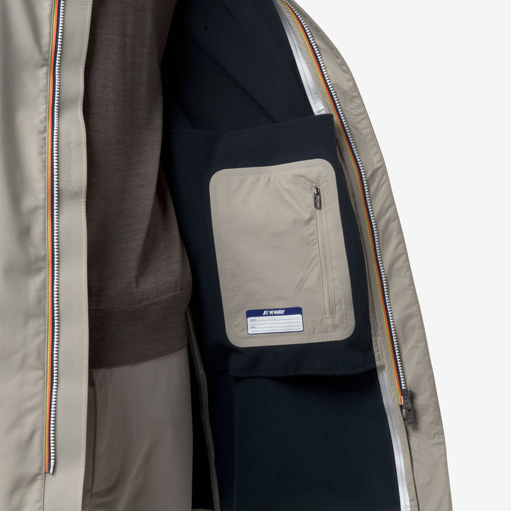 Jackets_MAN_THOMAS BONDED_Long_Beige Cashmere - Blue Depth - DetailDouble