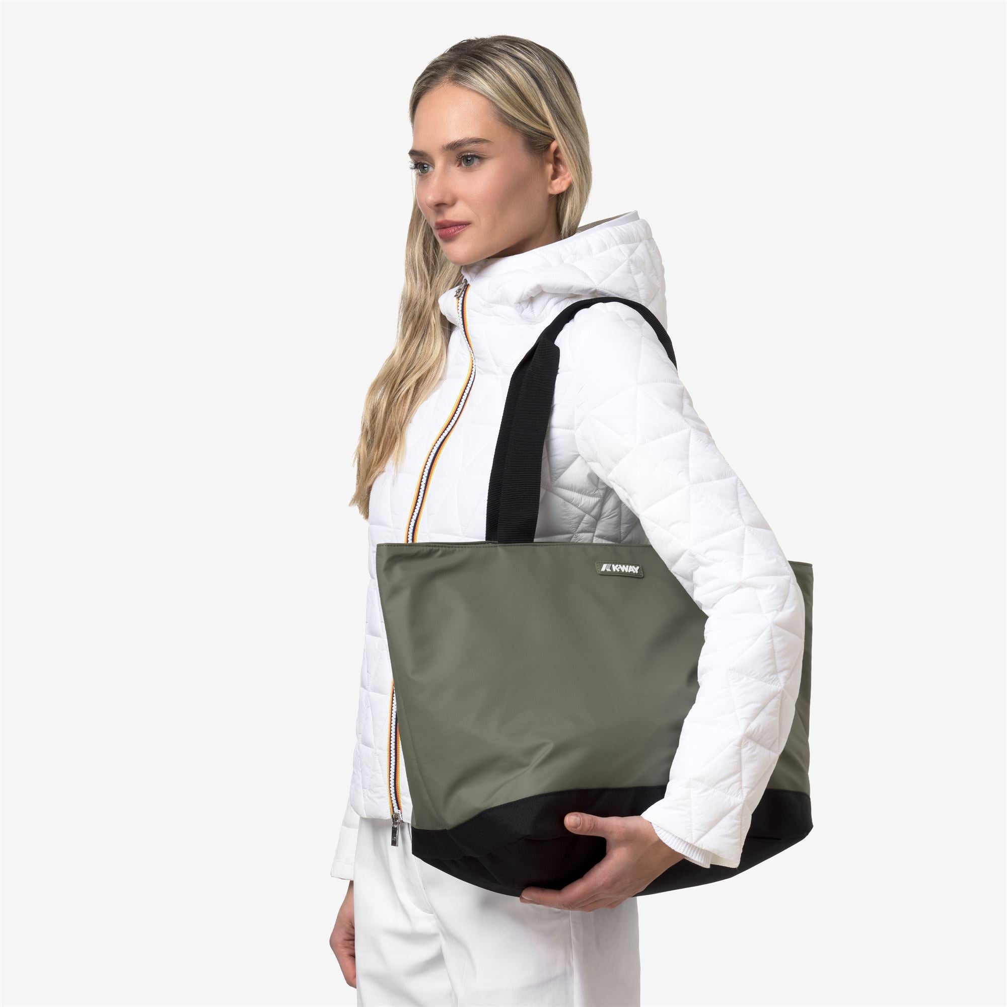 Bags_Unisex_CLERE_Tote Bag_Green Lichen - Commercial 5