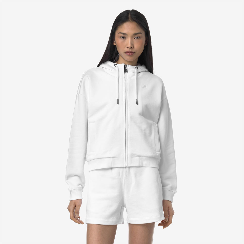 Fleece_WOMAN_ARWEN FRENCH TERRY_Jacket_White - Commercial 4