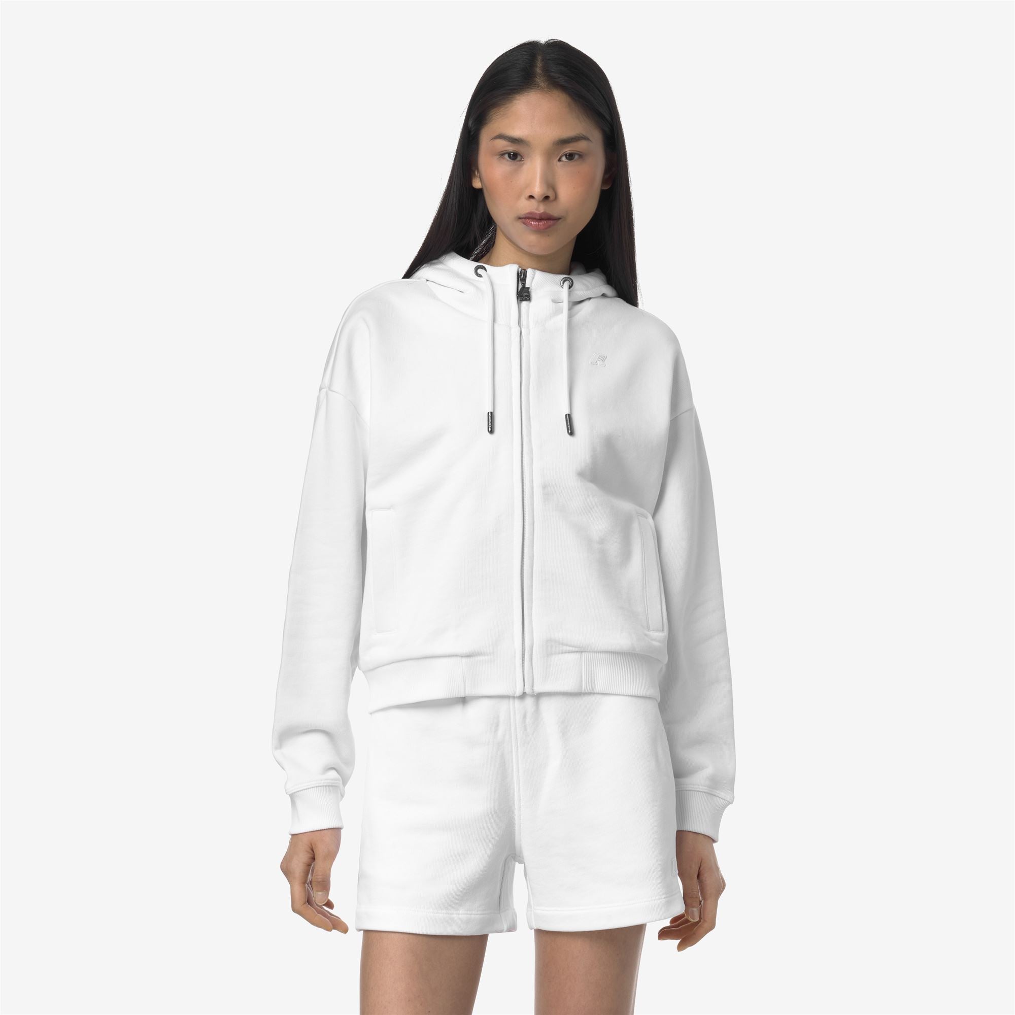 Fleece_WOMAN_ARWEN FRENCH TERRY_Jacket_White - Commercial 4