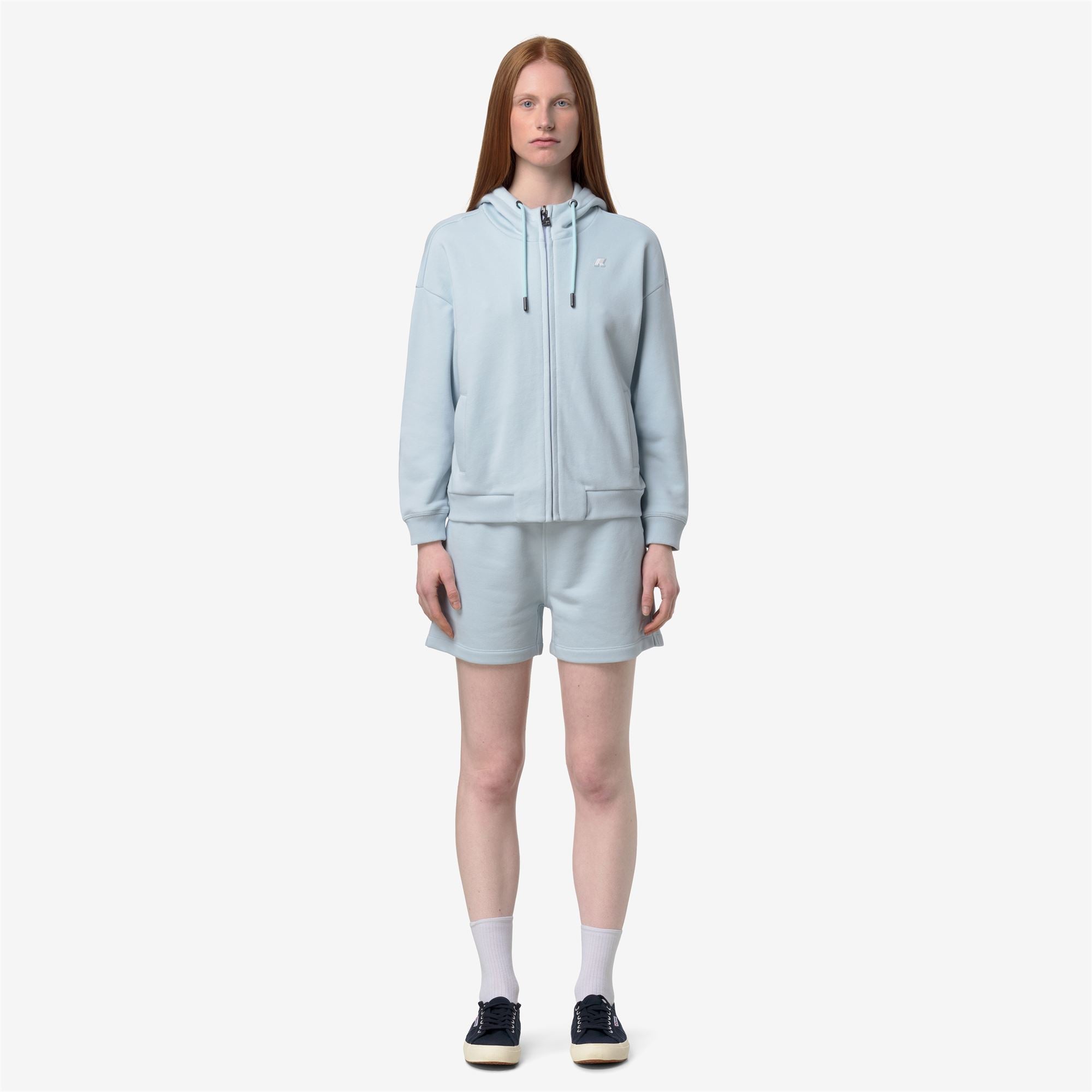 Fleece_Woman_ARWEN FRENCH TERRY_Jacket_Blue Ballad - Commercial 4